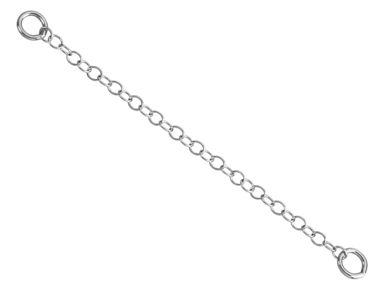 9ct White Gold 1.9mm Trace Safety Chain For Bracelet 6.0cm/2.4 Questions & Answers