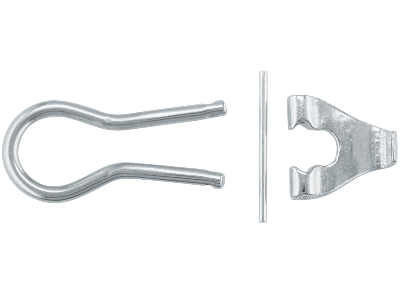 Sterling Silver Large Omega Clip Unassembled With Curved Base, 100% Recycled Silver Questions & Answers