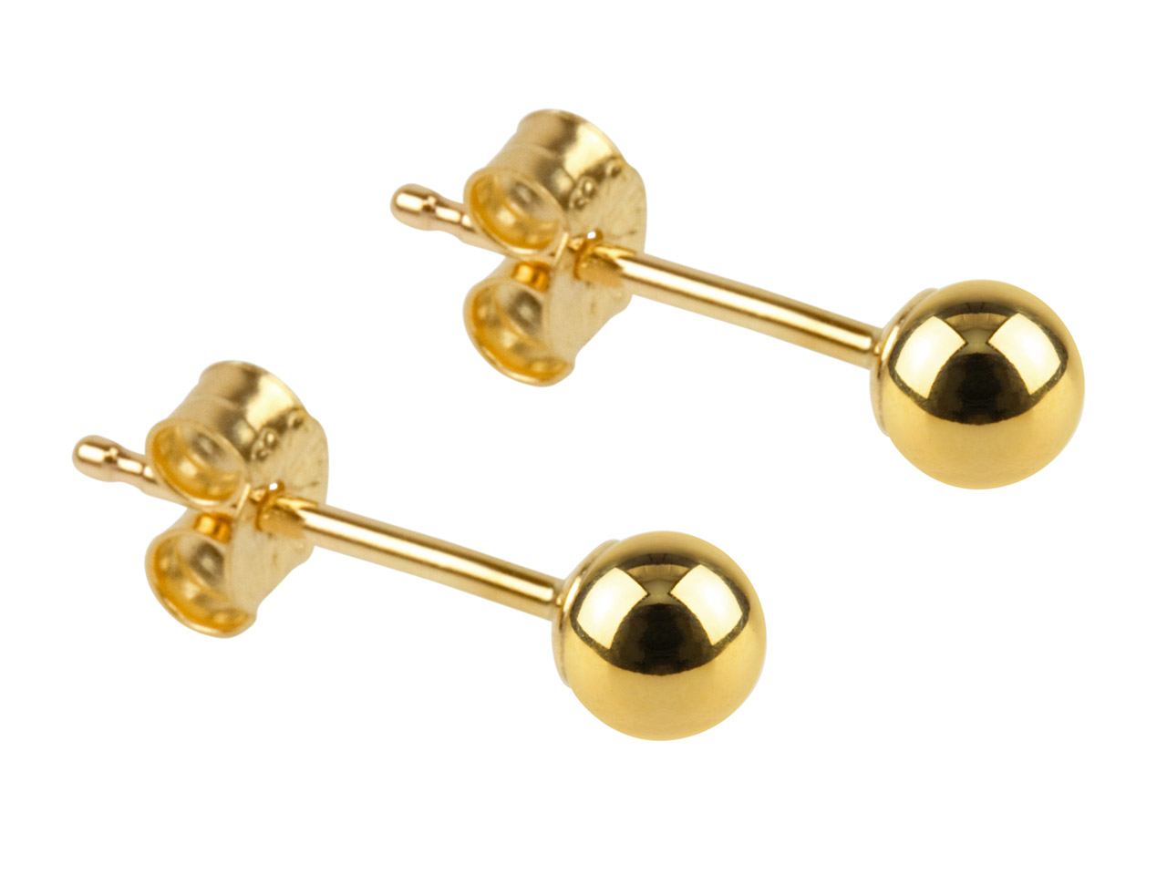 9ct Yellow Gold Pair 3mm Light Weight Ball Stud Earrings Questions & Answers