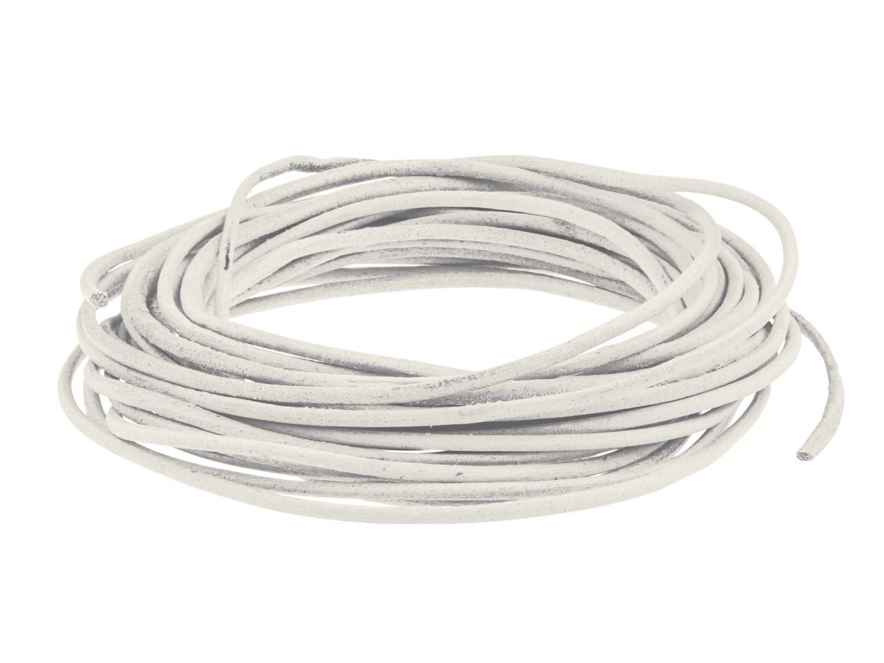 White Round Leather Cord, Up To 2mm In Diameter, 3 X 1 Metre Lengths Questions & Answers