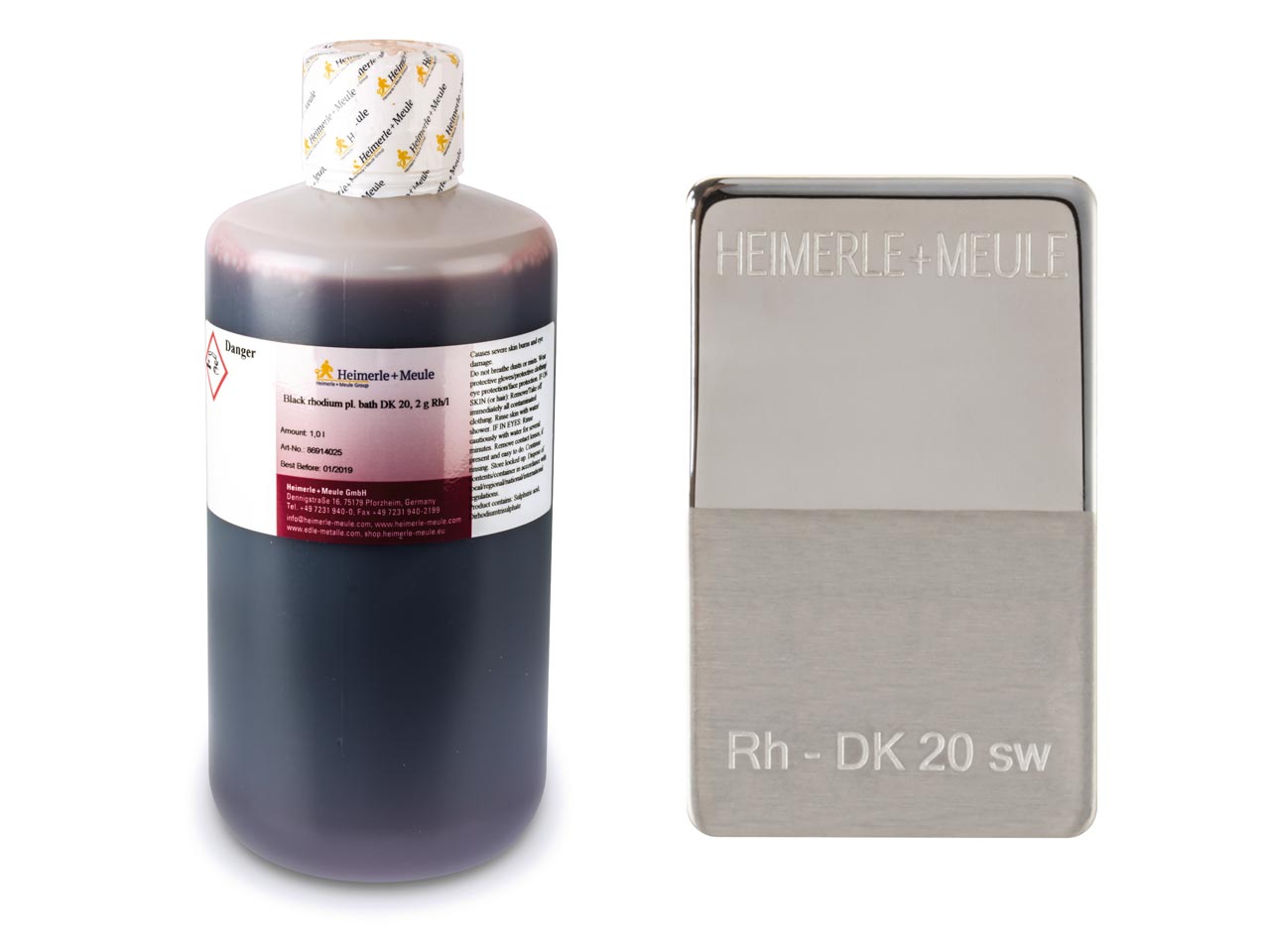 Heimerle + Meule Black Rhodium Plating Solution Ready Mix 1 Litre 2g Rh/l UN3264 Questions & Answers
