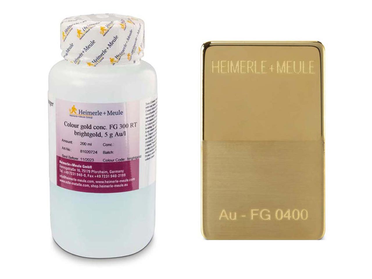 Heimerle + Meule Gold Plating Concentrate Fg 300 Rt Flash , Yellow, 1g Au/200ml, 200ml, Un1935 Questions & Answers
