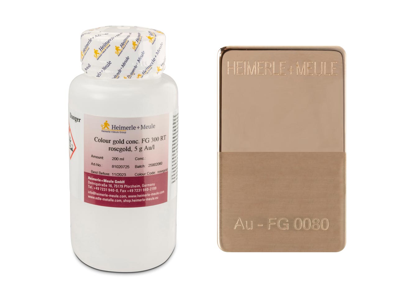 Do you have a safety data sheet for Heimerle + Meule Gold Plating Concentrate Fg 300 Rt Flash , Rose, 1g Au/200ml, 200ml, Un1935?