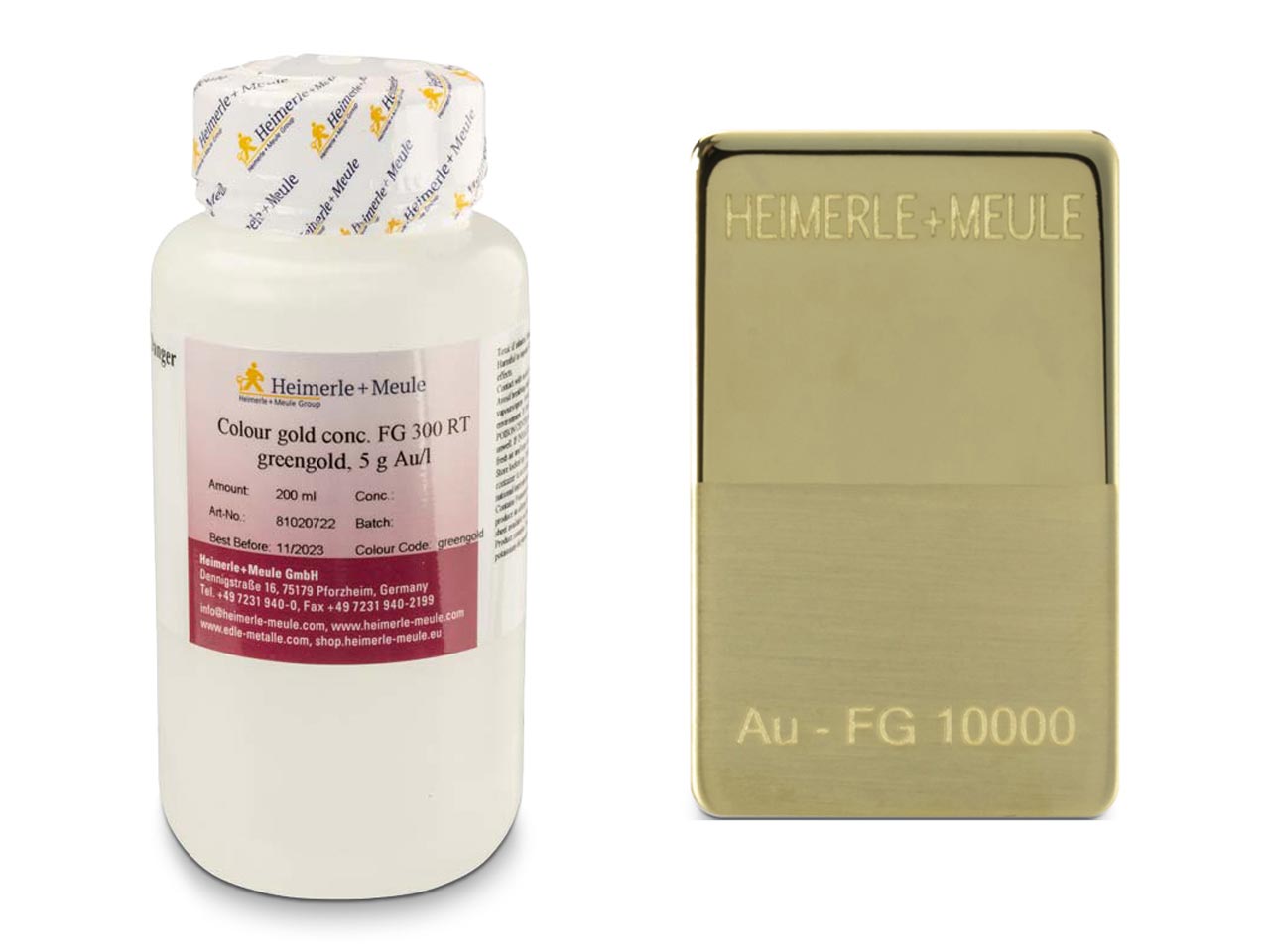 Heimerle + Meule Gold Plating Concentrate Fg 300 Rt Flash , Green, 1g Au/200ml, 200ml, Un1935 Questions & Answers