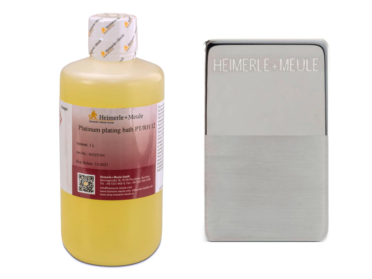 Heimerle + Meule Platinum Plating Bath Pt/rh 12, 1.5g Pt/l + 0.5g Rh/l, 1l, UN3264 Questions & Answers