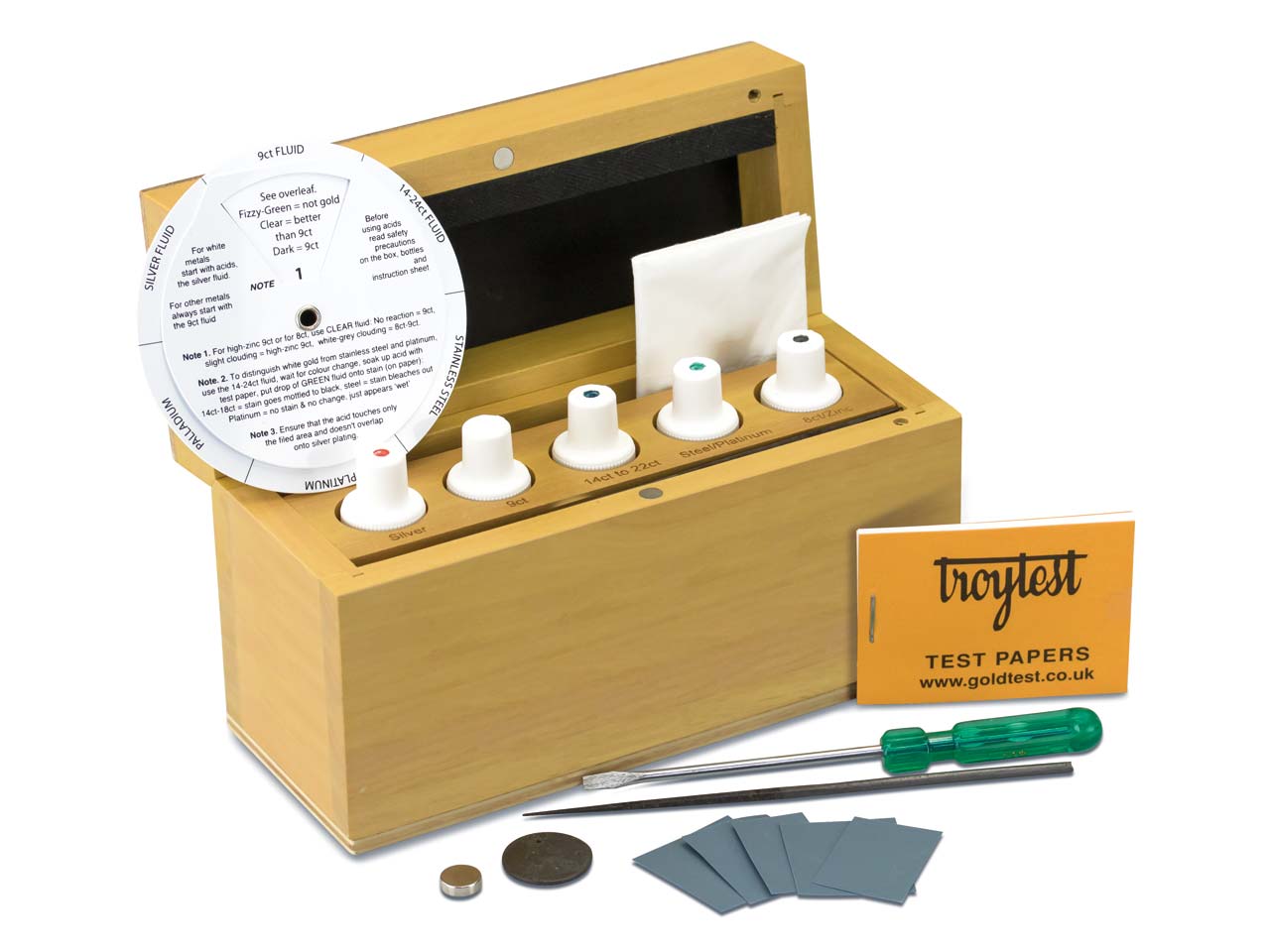 Troytest Kit 5 Bottle Set Un1830/un3260/un1789/un1463/un2031 Questions & Answers