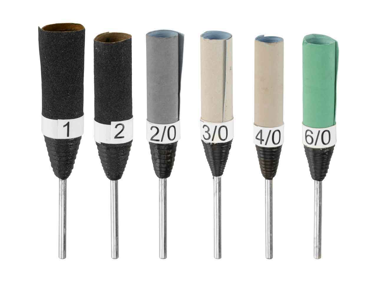 Assorted Sander Rolls, Grits No. 2, 1, 2/0, 3/0, 4/0, 6/0 Questions & Answers